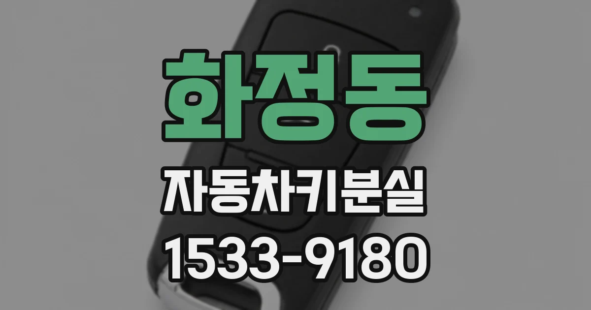 화정동 자동차키분실