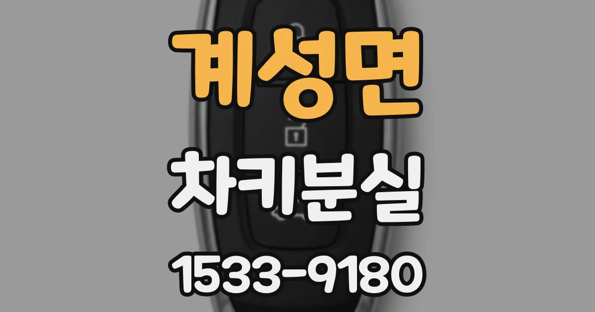 계성면 차키분실