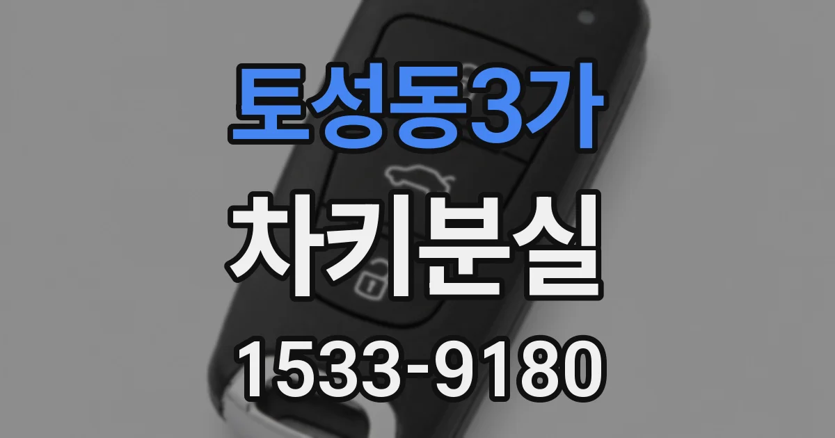 토성동3가 차키분실