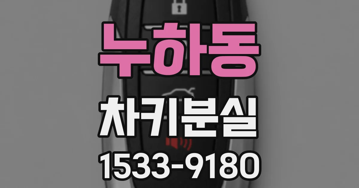 누하동 차키분실