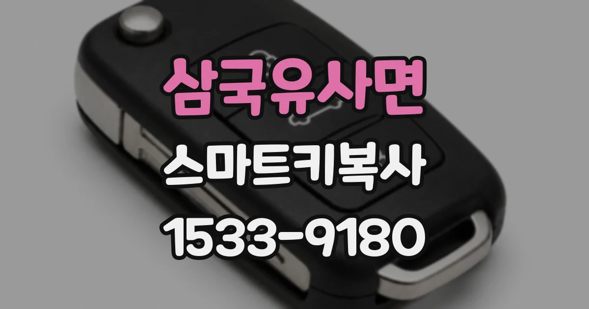 삼국유사면 스마트키복사