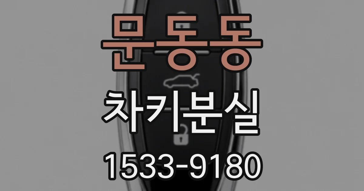 문동동 차키분실