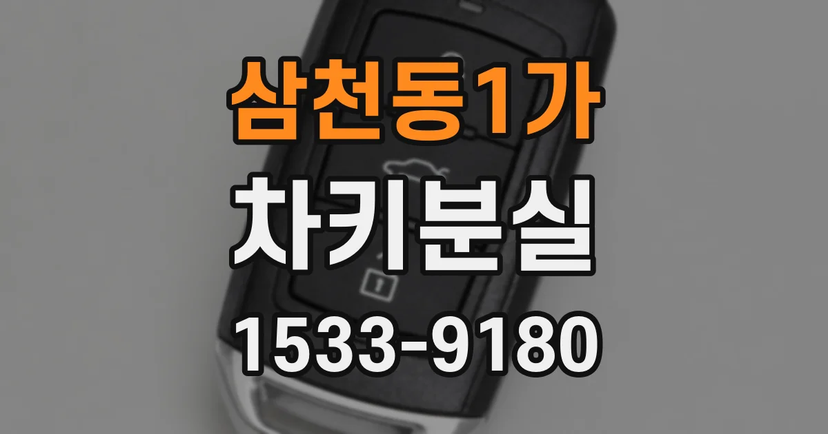 삼천동1가 차키분실