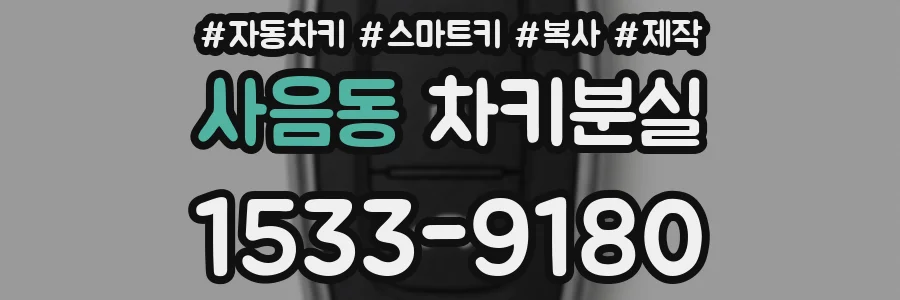 사음동 차키분실