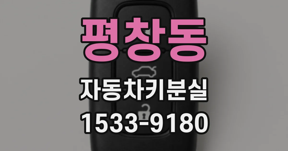 평창동 자동차키분실