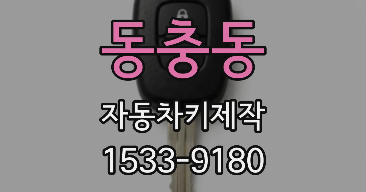 동충동 자동차키제작