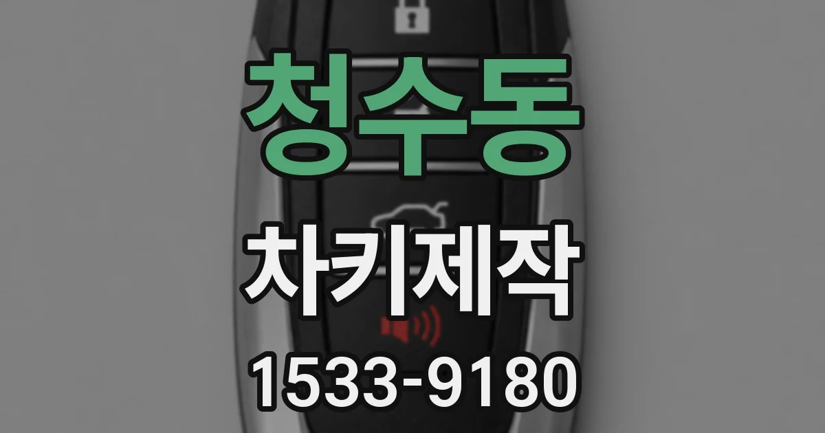청수동 차키제작