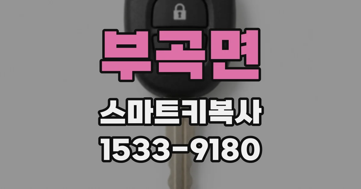 부곡면 스마트키복사