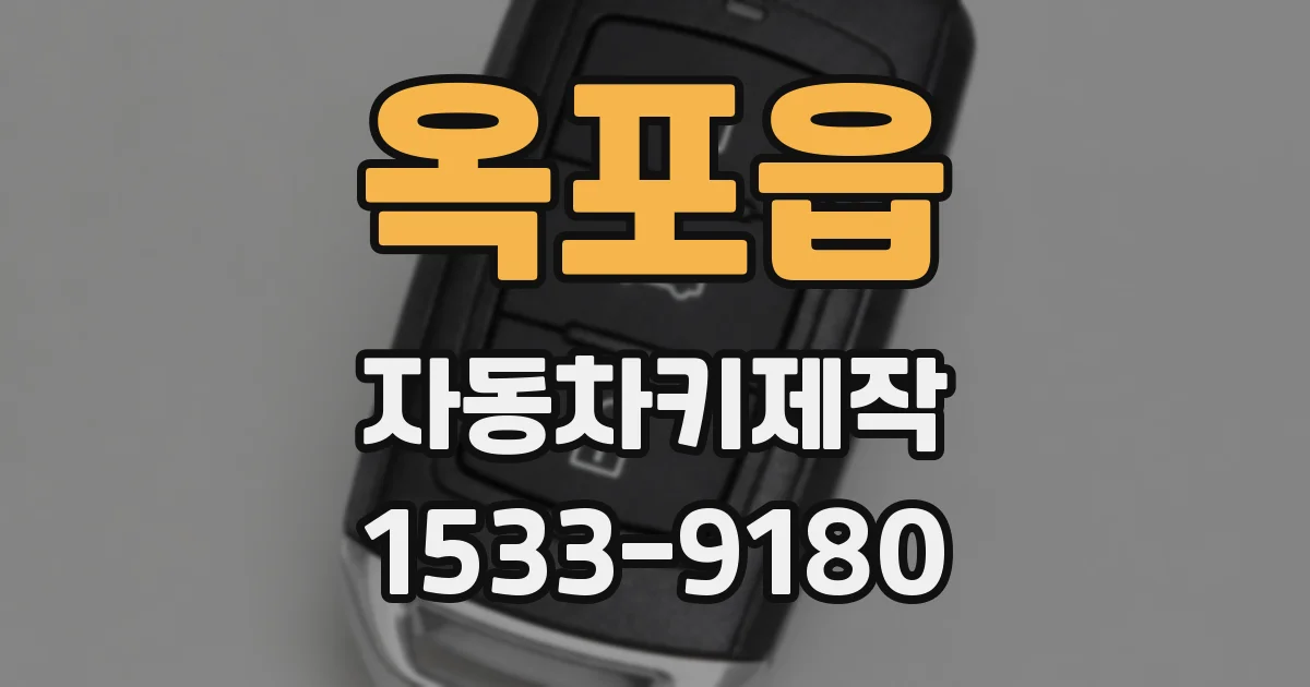 옥포읍 자동차키제작