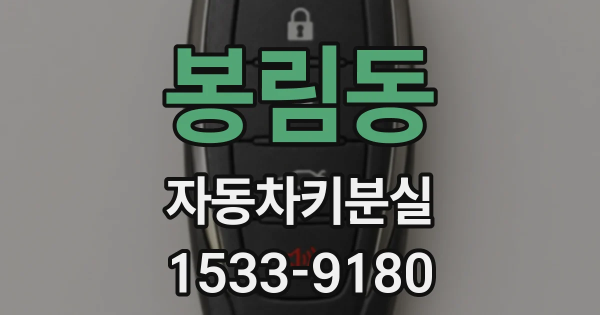 봉림동 자동차키분실