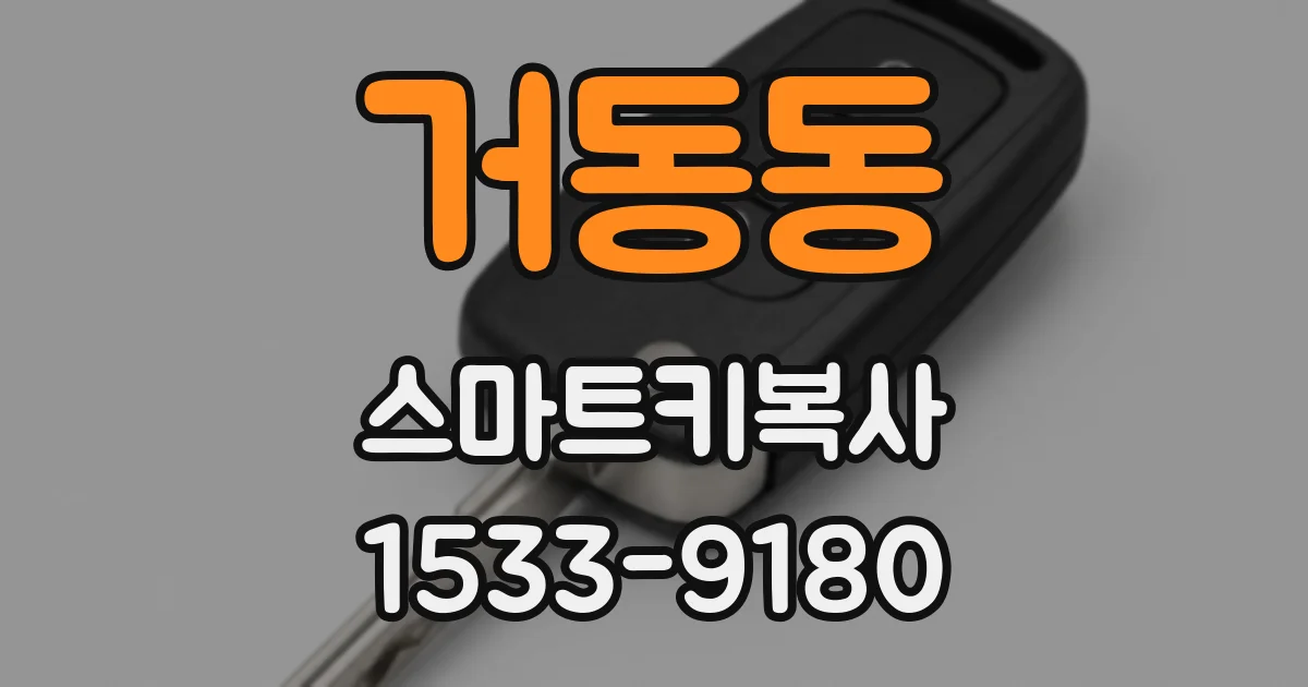 거동동 스마트키복사