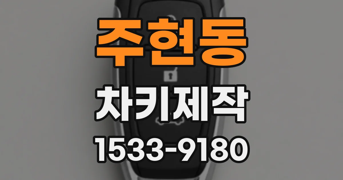 주현동 차키제작