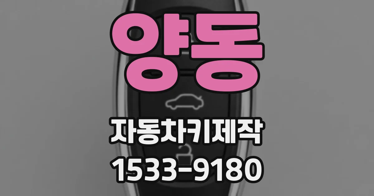 양동 자동차키제작