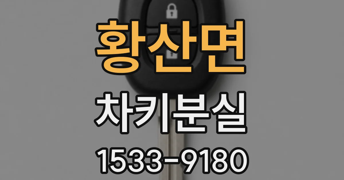 황산면 차키분실