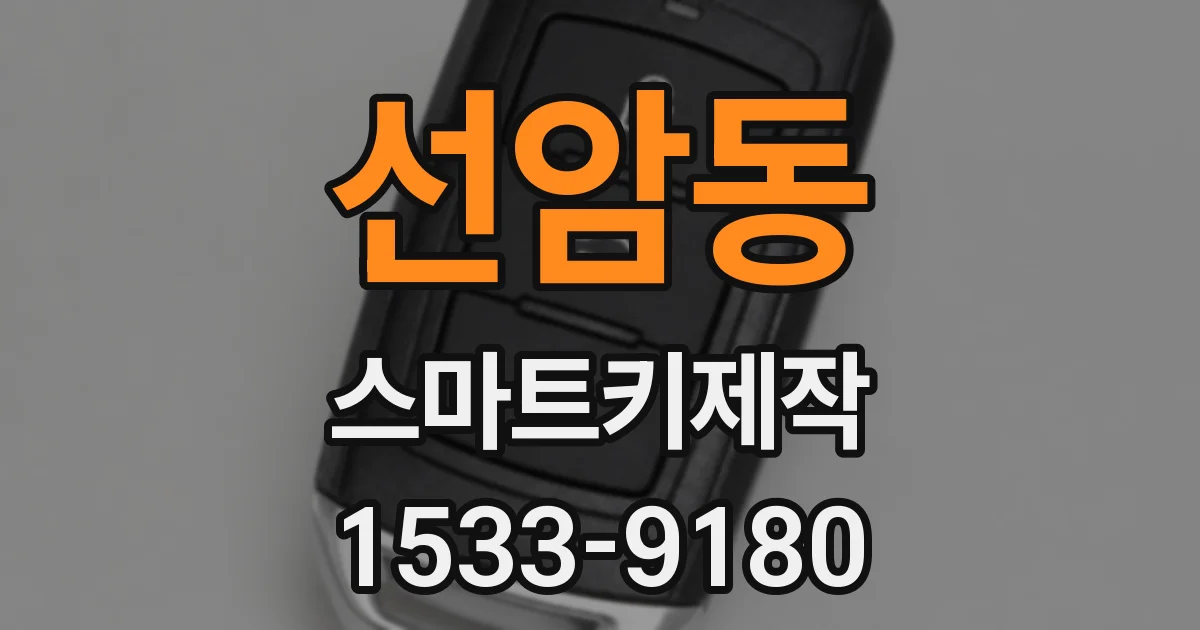 선암동 스마트키제작