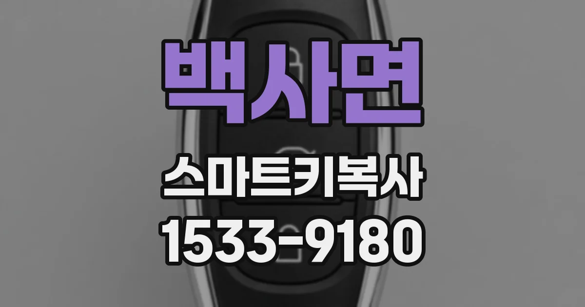 백사면 스마트키복사