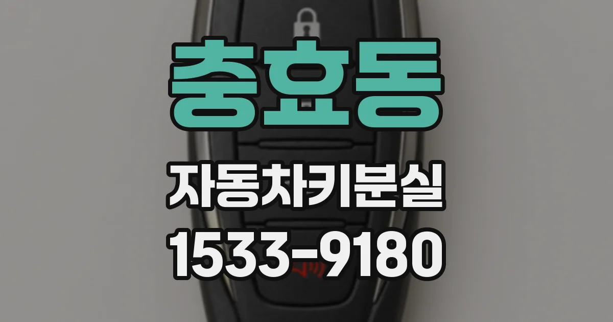 충효동 자동차키분실