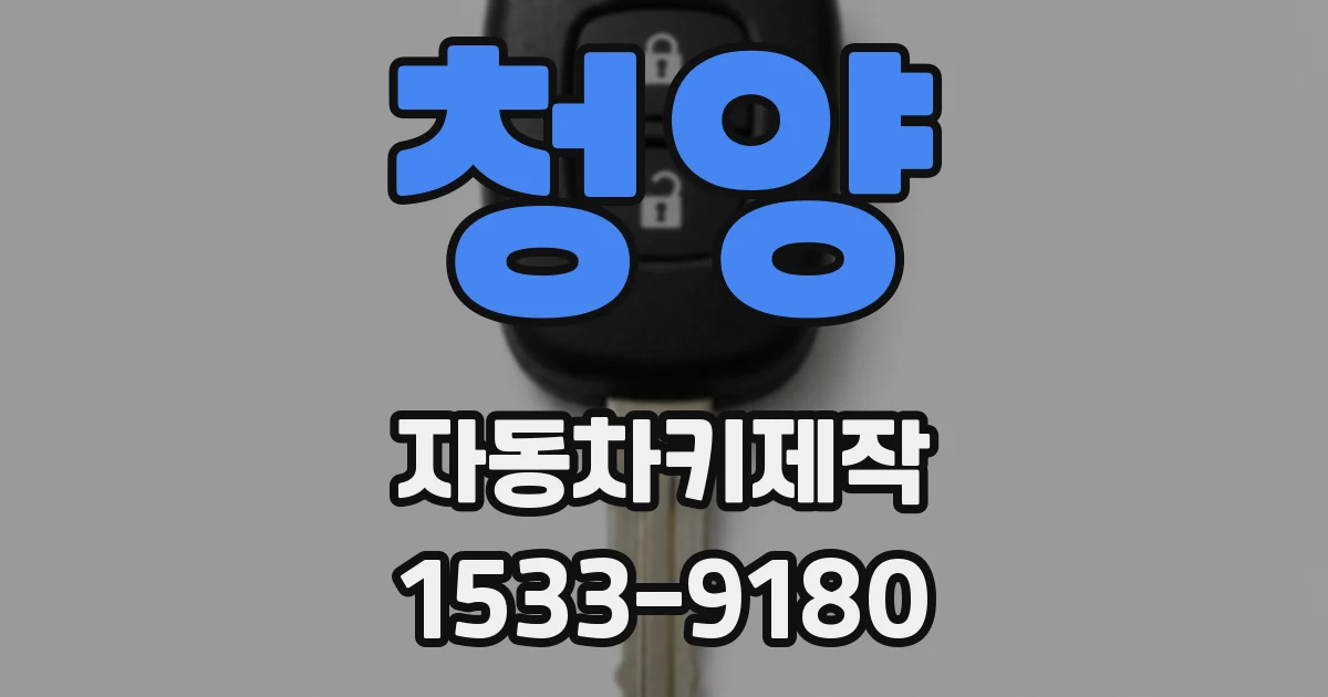 청양 자동차키제작
