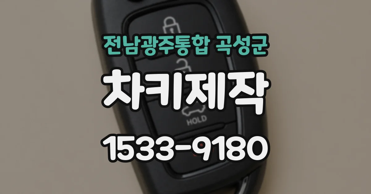 전남광주통합 곡성군 차키제작