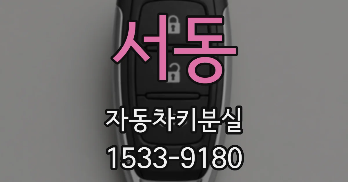 서동 자동차키분실