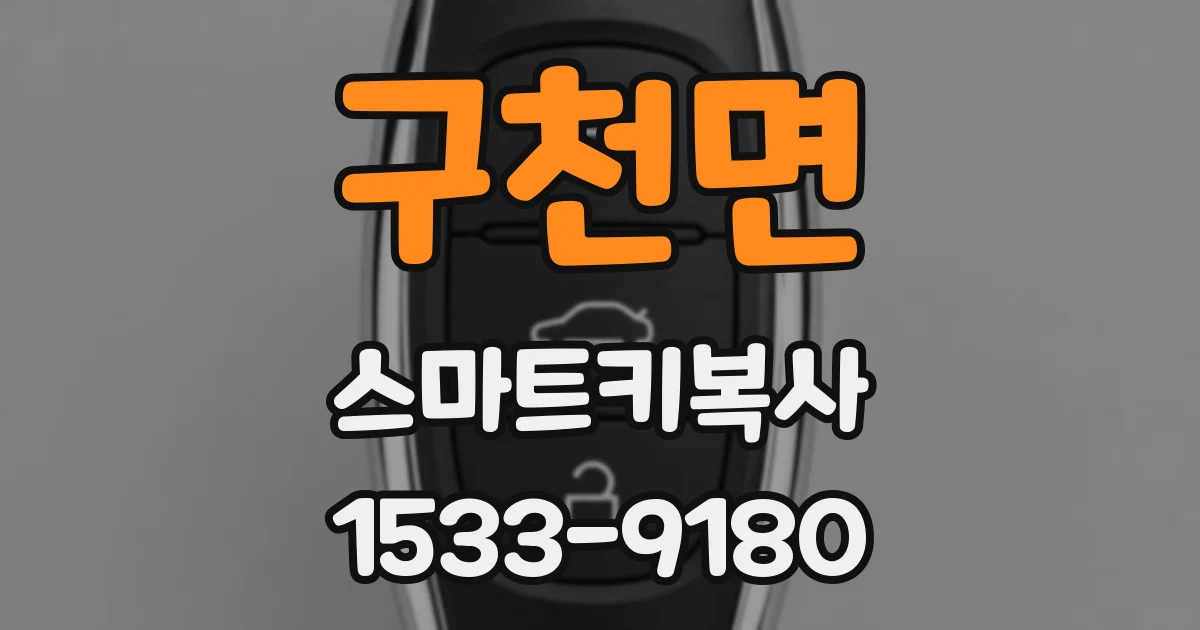 구천면 스마트키복사