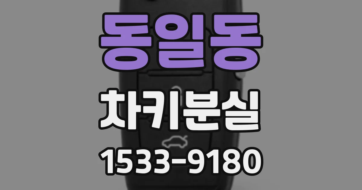 동일동 차키분실