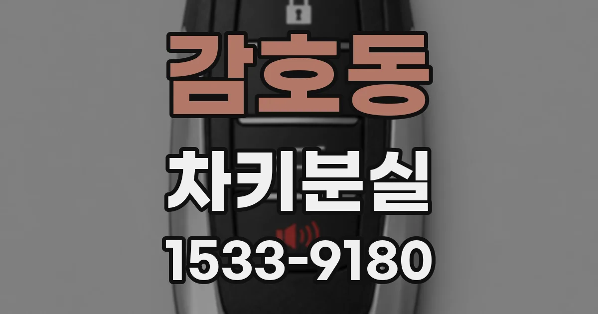 감호동 차키분실