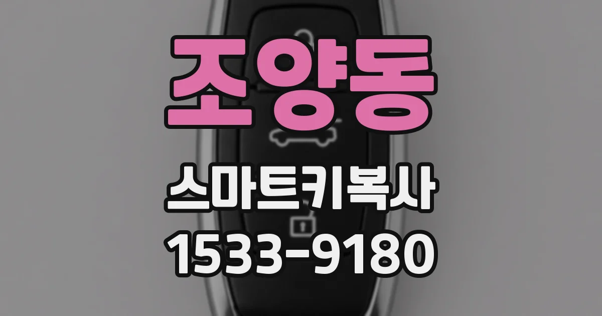 조양동 스마트키복사