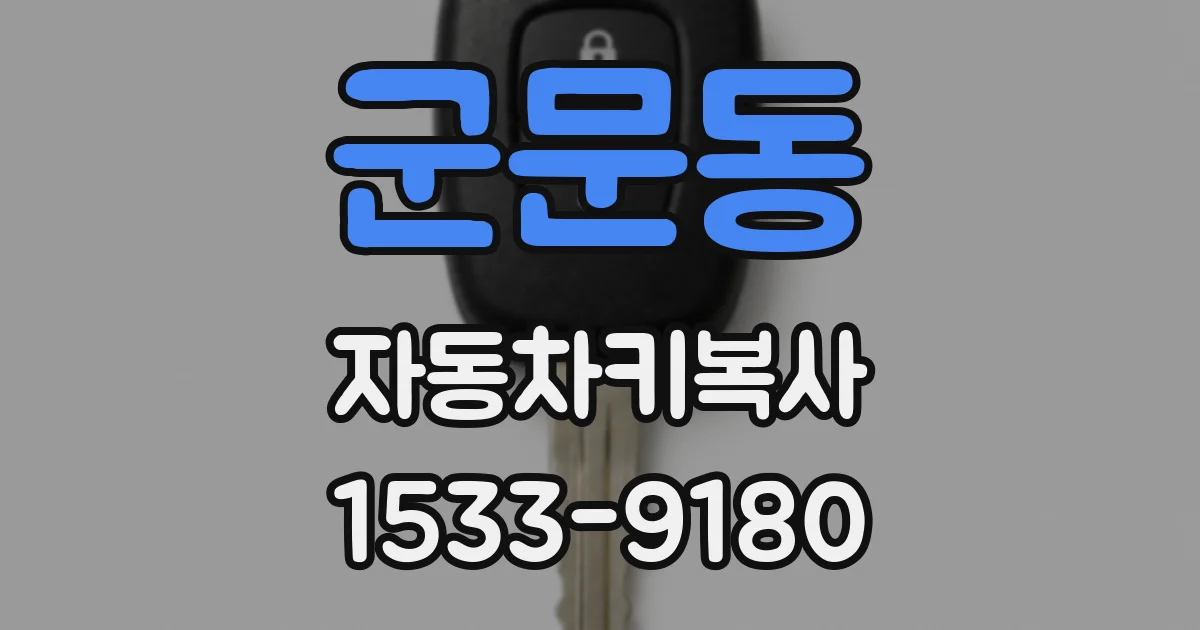 군문동 자동차키복사