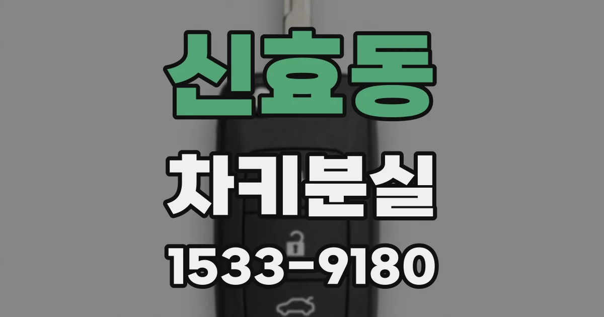 신효동 차키분실