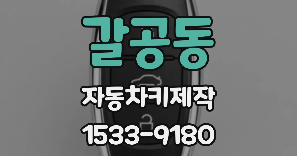 갈공동 자동차키제작