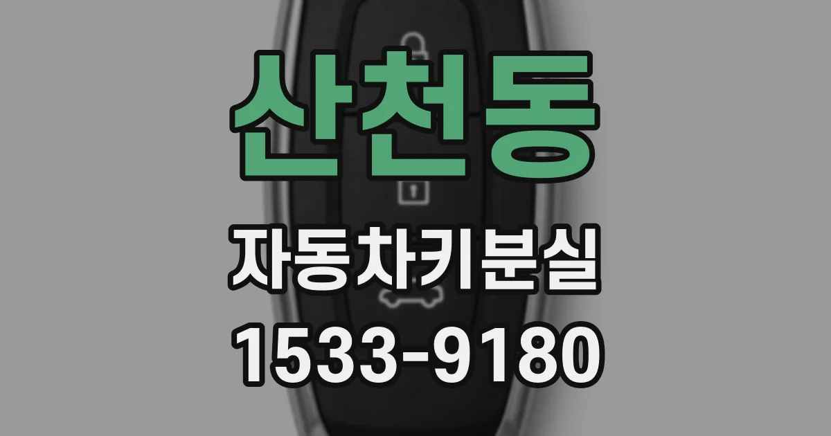 산천동 자동차키분실