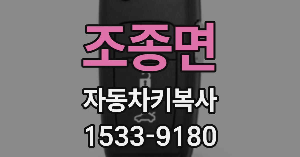 조종면 자동차키복사