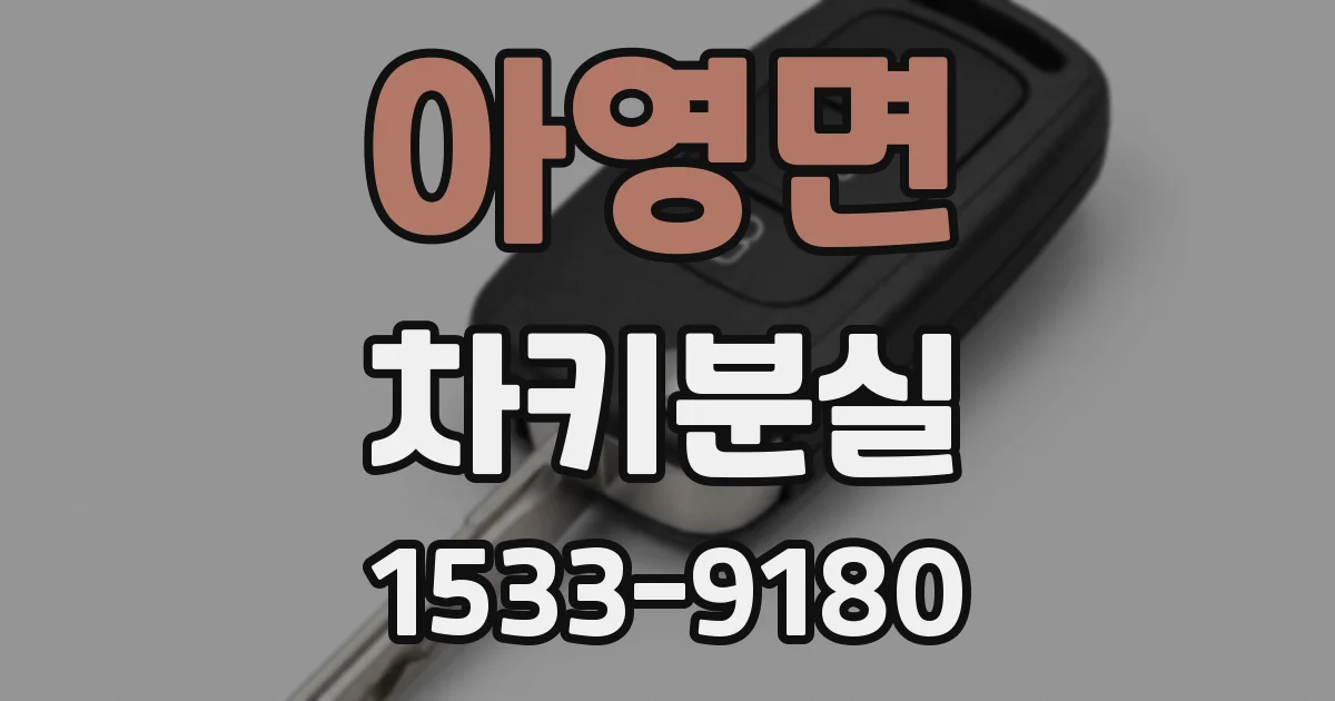 아영면 차키분실