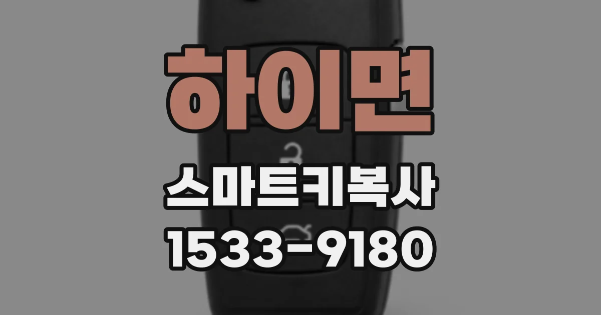 하이면 스마트키복사
