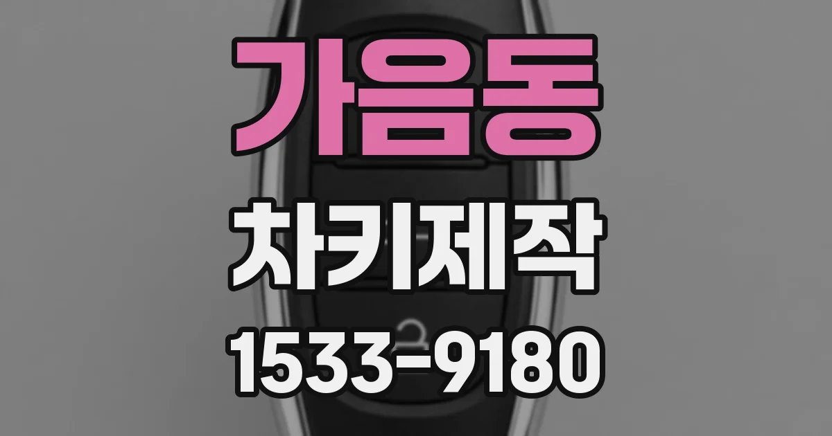 가음동 차키제작