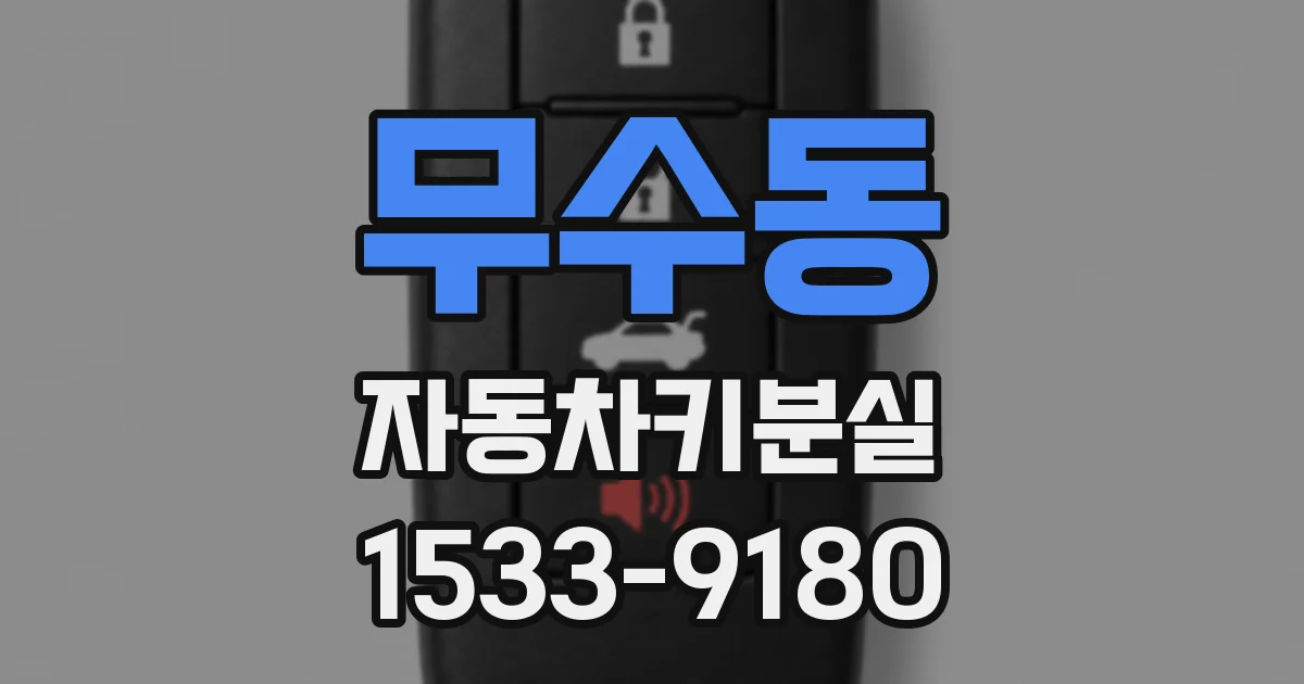무수동 자동차키분실