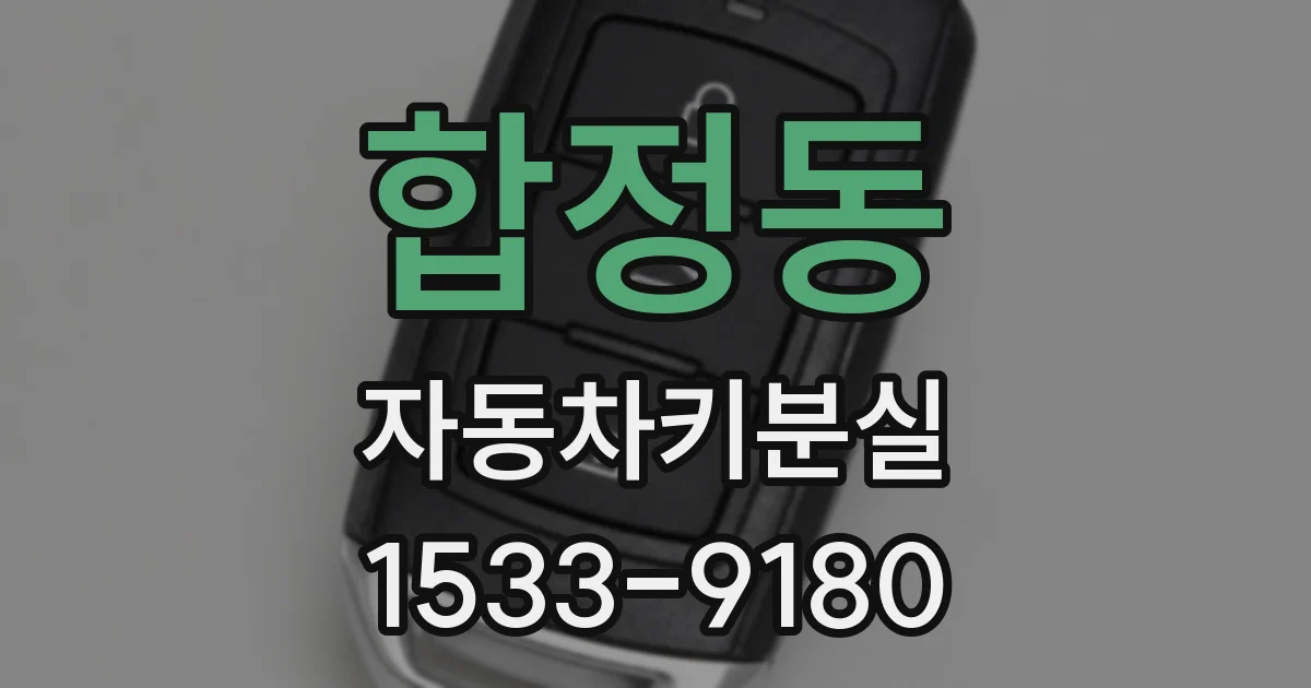 합정동 자동차키분실