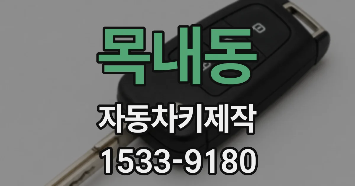 목내동 자동차키제작