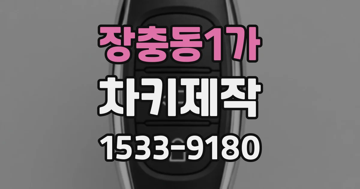 장충동1가 차키제작