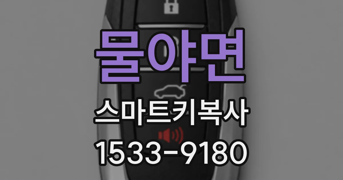 물야면 스마트키복사