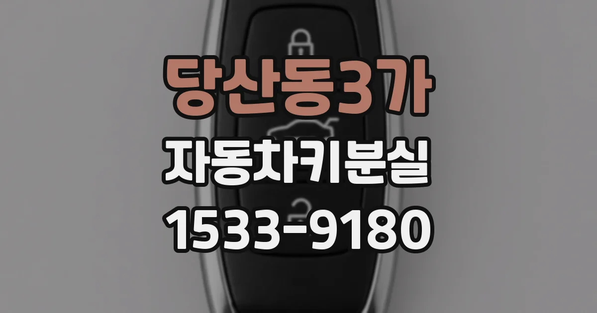 당산동3가 자동차키분실