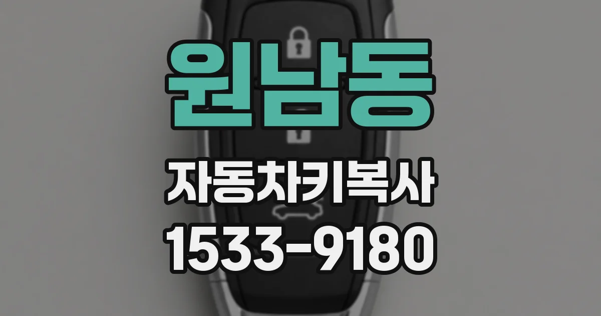원남동 자동차키복사