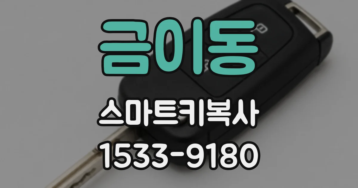 금이동 스마트키복사