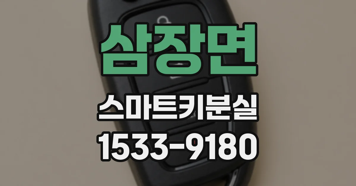 삼장면 스마트키분실