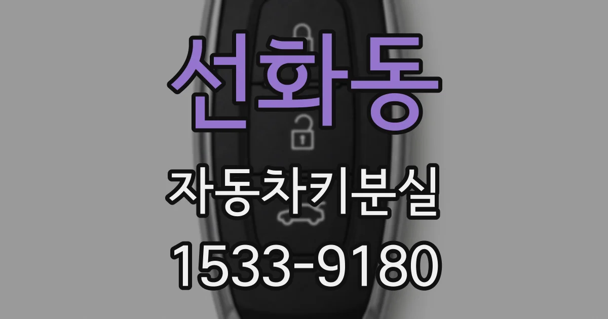 선화동 자동차키분실