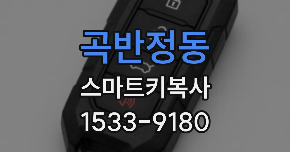 곡반정동 스마트키복사