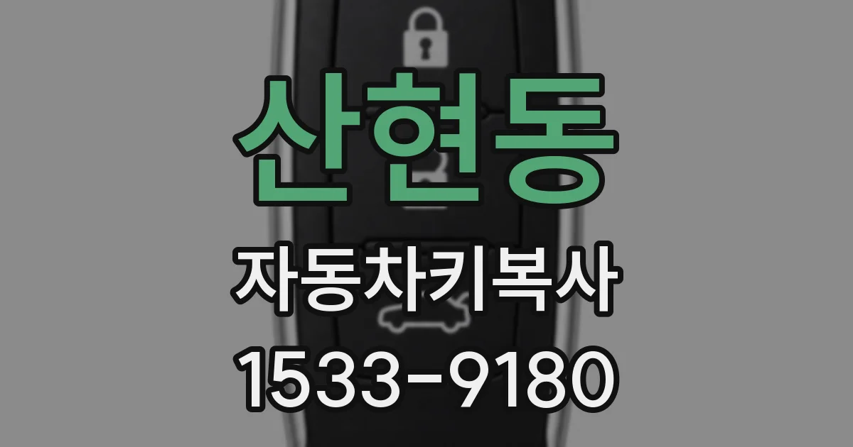 산현동 자동차키복사