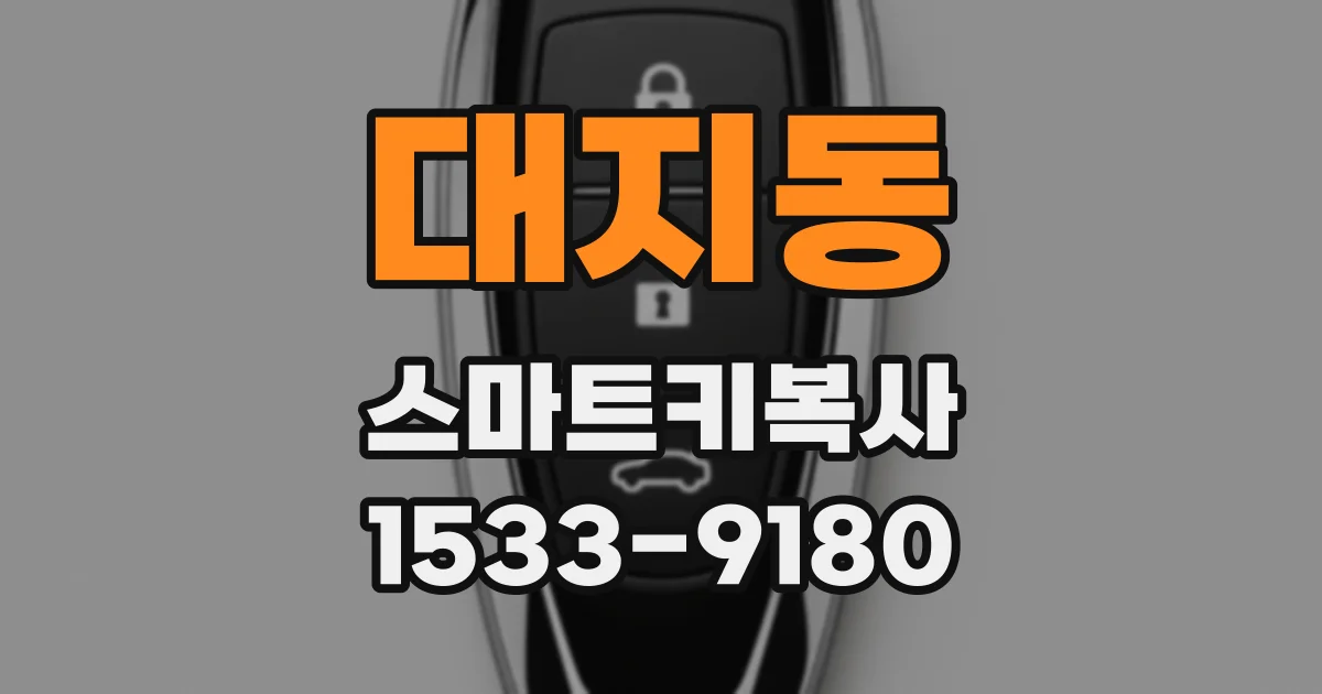 대지동 스마트키복사