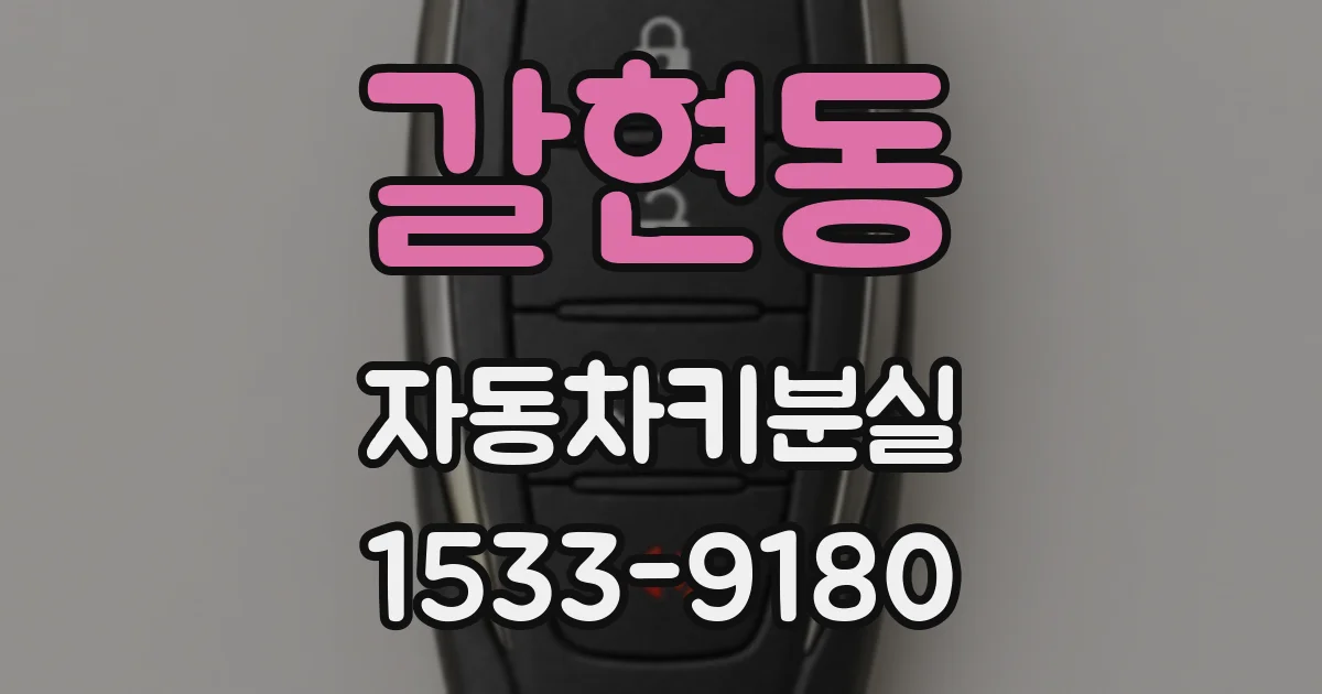갈현동 자동차키분실